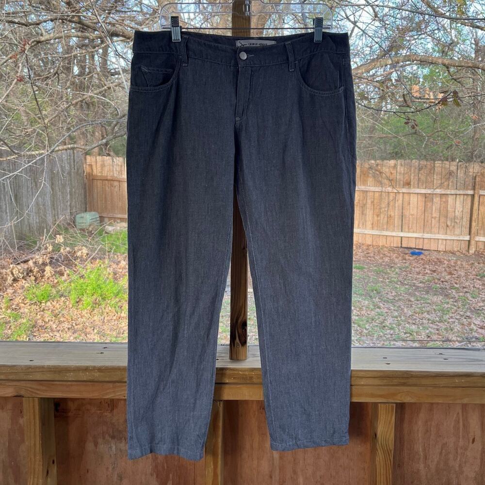 Giorgio Armani Women's Grey Lightweight Cropped Pants/Jeans Size 31